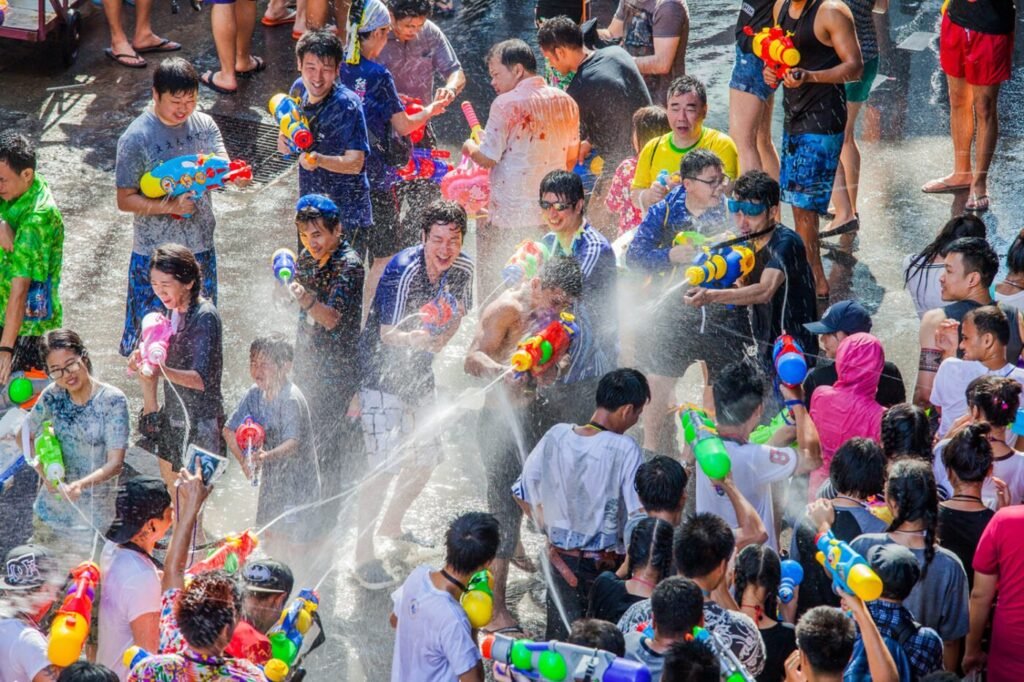 Water Splashes and Public Celebrations