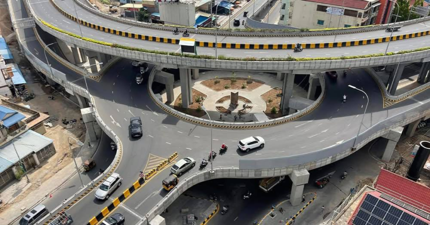 Morodok Techo Flyover Nears Completion, Set to Open in Late March