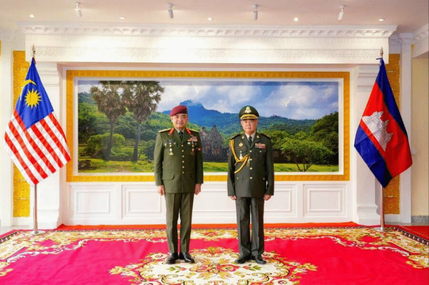 Cambodian and Malaysian Army Chiefs Discuss Expanding Defence Cooperation