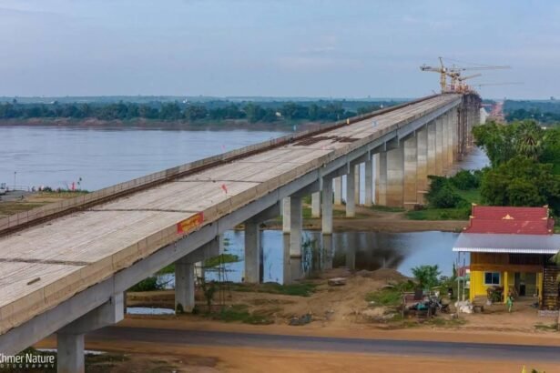 Kratie Mekong Bridge Project Nears Completion, Set to Open Temporarily by September 2025