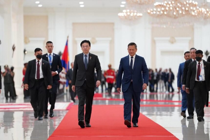 Cambodia and Singapore Pledge to Deepen Bilateral Cooperation During Prime Minister Wong's Official Visit