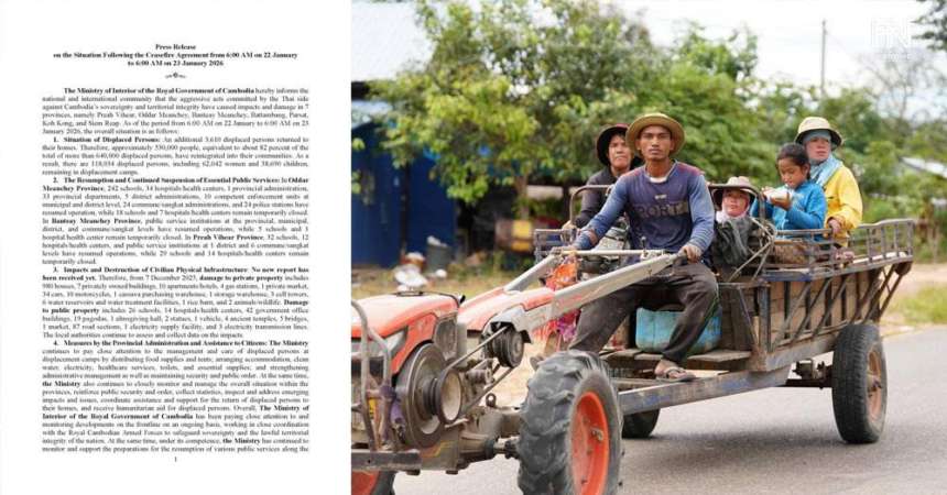 Displaced persons return home