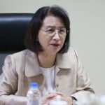Cambodian women leaders and officials at a meeting on increasing women’s political participation