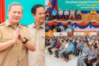 Hun Manet displaced families