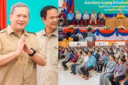 Hun Manet displaced families