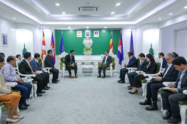 Cambodia environment minister speaking about clean investment and protecting public health