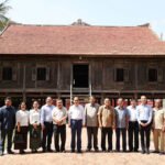 Historic 100 Pillar House in Kratie Cambodia undergoing improvements for tourism development