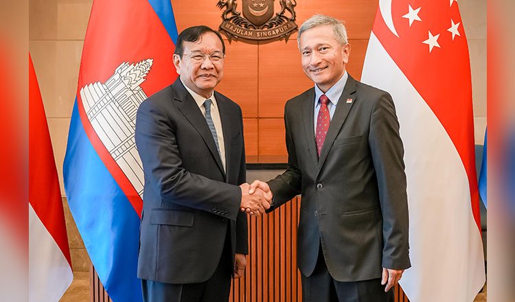 Cambodia Singapore foreign ministers meeting to deepen bilateral diplomatic and economic cooperation