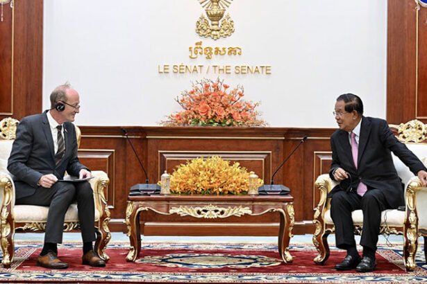 Peter Altmann AfD board member meeting Cambodian leaders during Cambodia development visit