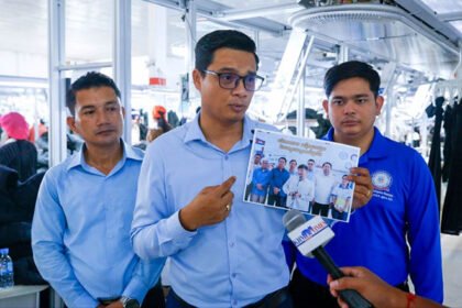 Cambodian workers participating in job fair during labour market recovery