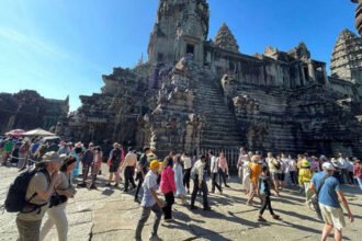 Cambodia safe tourism destination with visitors exploring heritage sites and cultural attractions