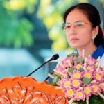 Cambodia First Lady peace walk International Women’s Day with participants in Phnom Penh