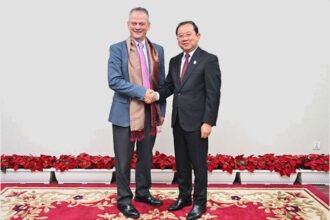 Helen Keller International officials meeting Cambodia’s Ministry of Health representatives to strengthen cooperation on national nutrition and food security programs in Phnom Penh