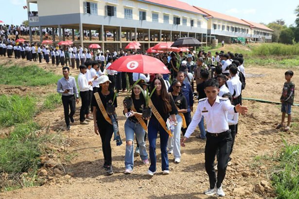 Miss Planet International delegates tree planting event in Kampong Khleang Siem Reap promoting sustainable tourism