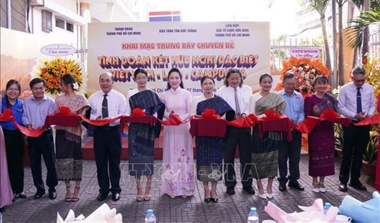 Exhibition in Ho Chi Minh City highlighting Vietnam Laos Cambodia historical solidarity