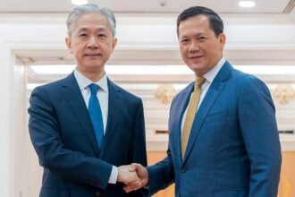 CCCC Cambodia investment meeting showing infrastructure development discussions in Phnom Penh