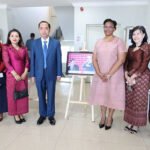 Photo exhibition displaying historical images of Cambodia and Cuba diplomatic relations and cultural cooperation