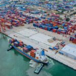 Sihanoukville deep sea port Cambodia showing container terminal expansion and maritime infrastructure