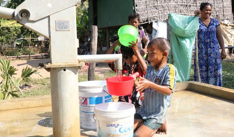 Tanorn village Takeo Cambodia showing rural development under China aided poverty alleviation project