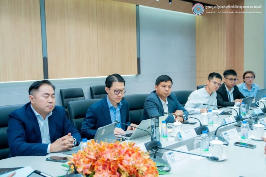 Cambodian and French officials meeting to discuss digital skills development, education cooperation, and human capital initiatives in Cambodia.