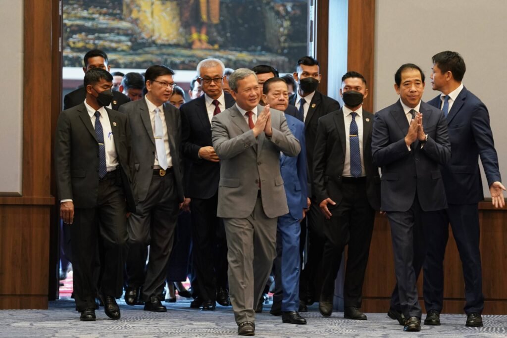 Prime Minister Hun Manet speaking at the inauguration of Cambodia’s new General Department of Taxation headquarters in Phnom Penh.