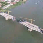 Bassac River Bridge Linking Chak Angre Krom and Prek Pra Reaches 73% Completion